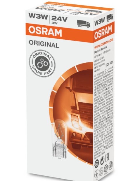 Лампа накаливания стояночный и габариты W3W 24V (арт.2841) OSRAM