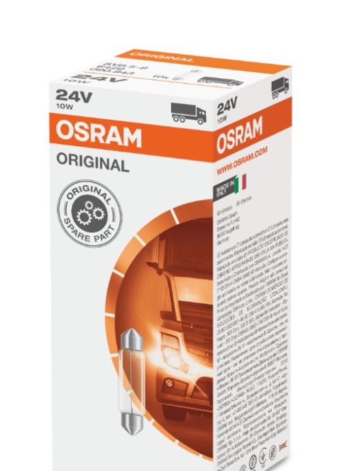 Лампа накаливания C10W 24V (арт.6429) OSRAM