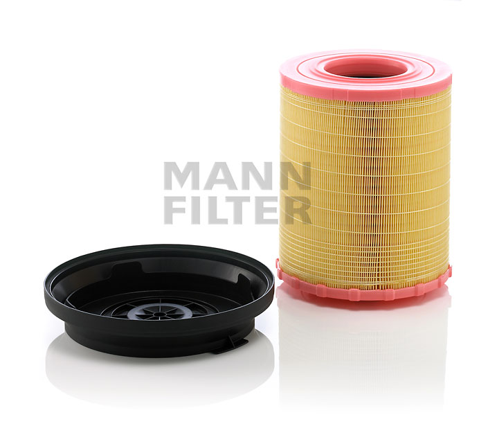 Воздушный фильтр с крышкой H347 D274 d127 MB OM470 (арт. C29010KIT) MANN-FILTER