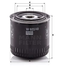 Фильтр масляный, топливный MANN-FILTER_W92048 MANN-FILTER W92048