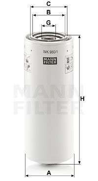 Фильтр топливный MANN-FILTER WK980/1 MANN-FILTER WK9801