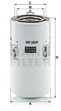 Фильтр топливный MANN-FILTER WK930/6x MANN-FILTER WK9306X